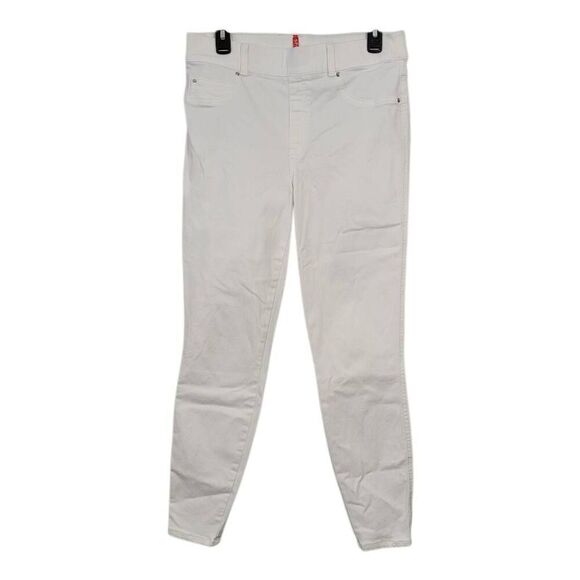 Spanx White Ankle Pull-On Skinny Jeans Pants Sz L Slimming Shaping 20271R - Picture 3 of 11
